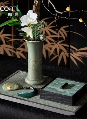 优选东方美学中式别墅会所客厅茶几中国风实木盒子玄关.收纳装饰