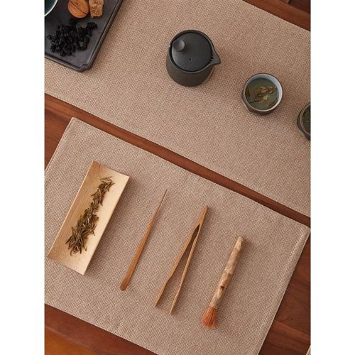 优选亚麻桌旗轻奢高端中式禅意桌A布茶席长条茶桌垫布茶艺家用可