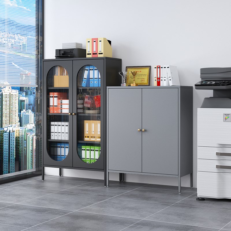优选钢制文件柜矮柜办公室资料打印机抽屉收纳储物U铁皮柜多层收