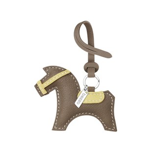 新款小马包包挂件真皮质配饰手工高级感本T命年小众马年红色