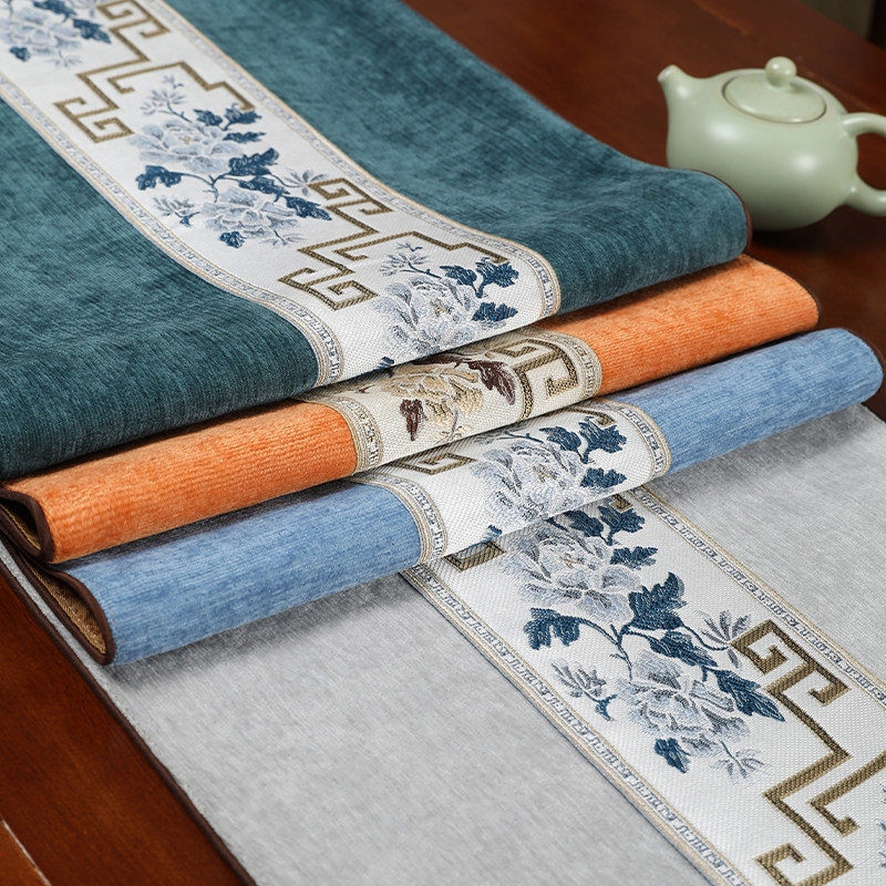 优选防水桌旗f新中式禅意茶几桌布高级感茶布轻奢高端茶席现代简