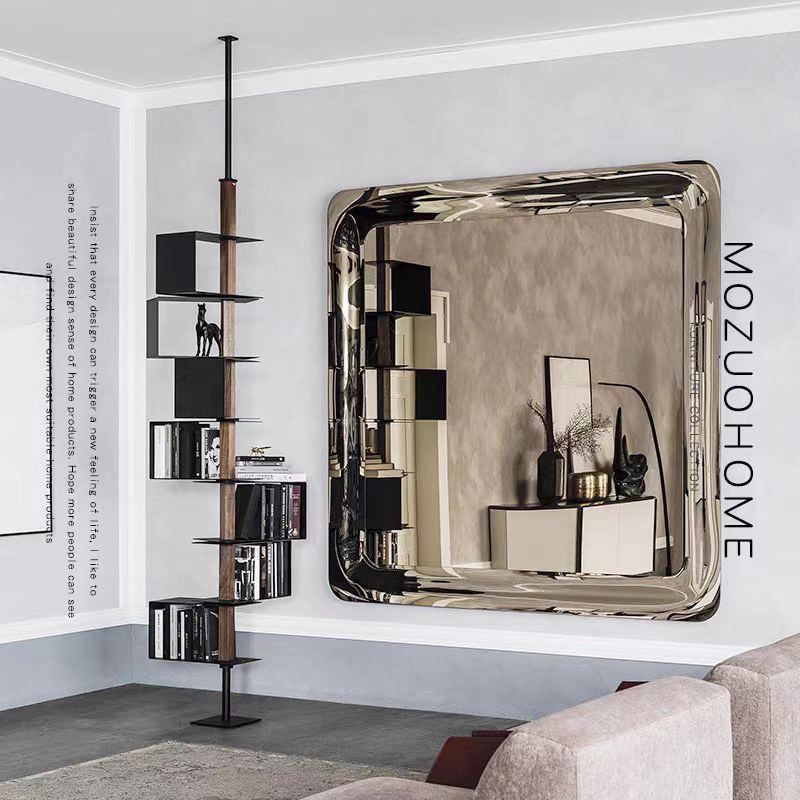 优选旋转书架落地书柜极简置物架展示架玄关收纳架U装饰架顶天立