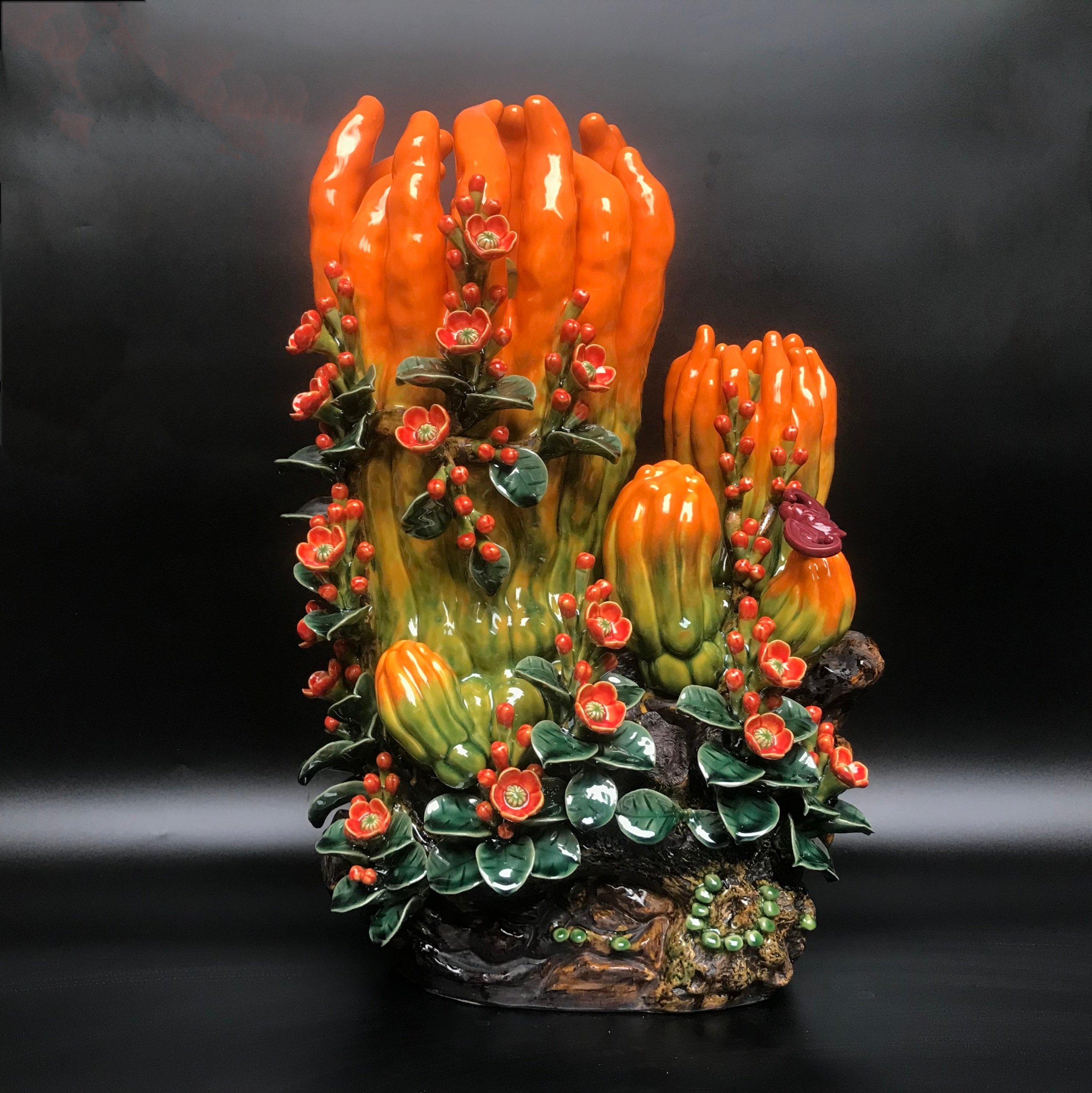 陶瓷佛手瓜招财植物手工摆件