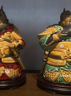 陶瓷中式家居装饰镇宅摆件门神
