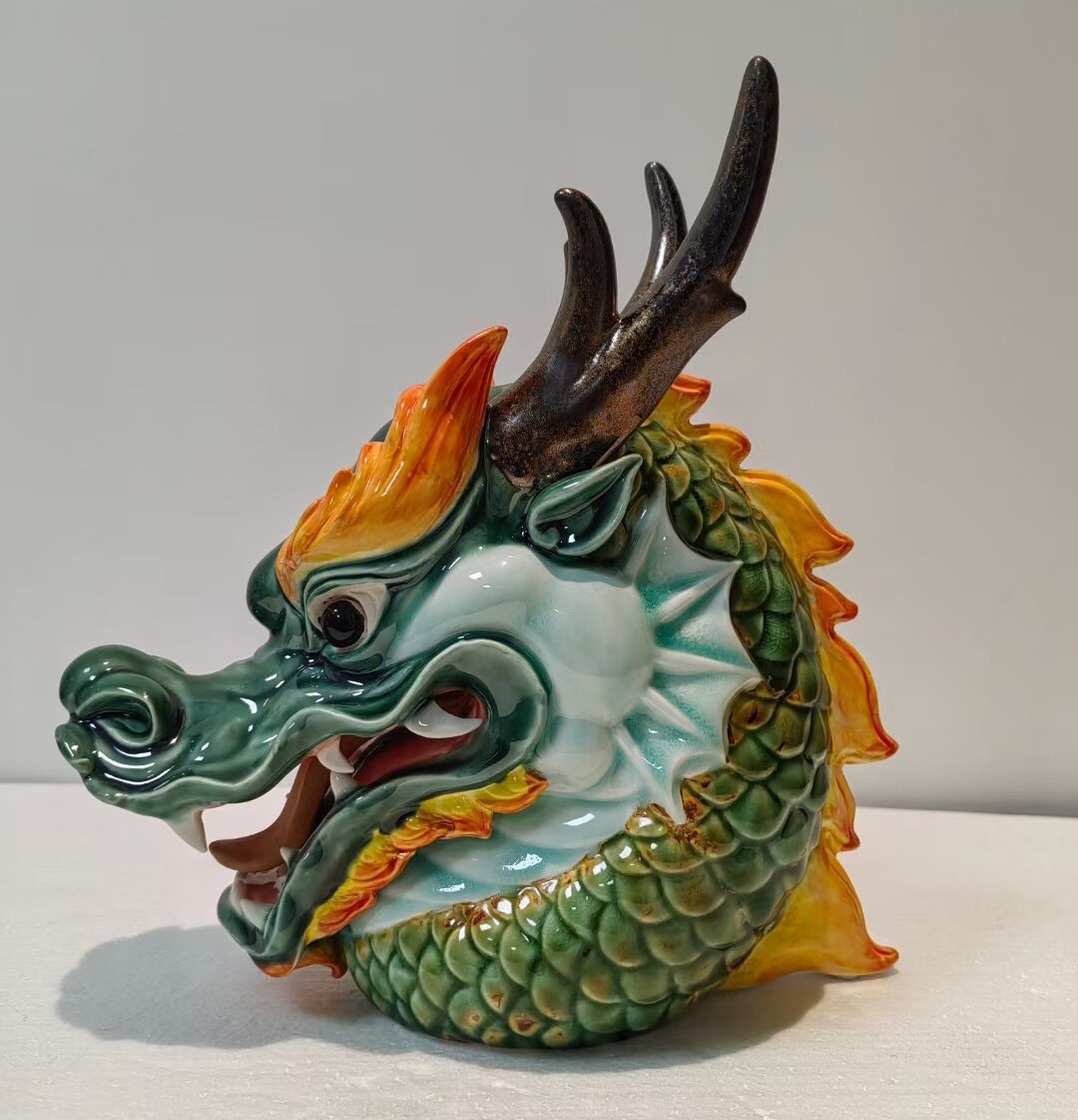 陶瓷龙年龙头家居饰品风水礼品