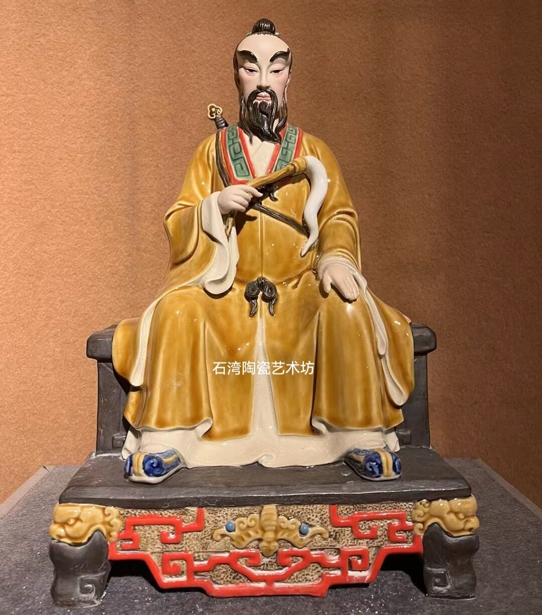 石湾公仔吕祖吕洞宾八仙过海摆件