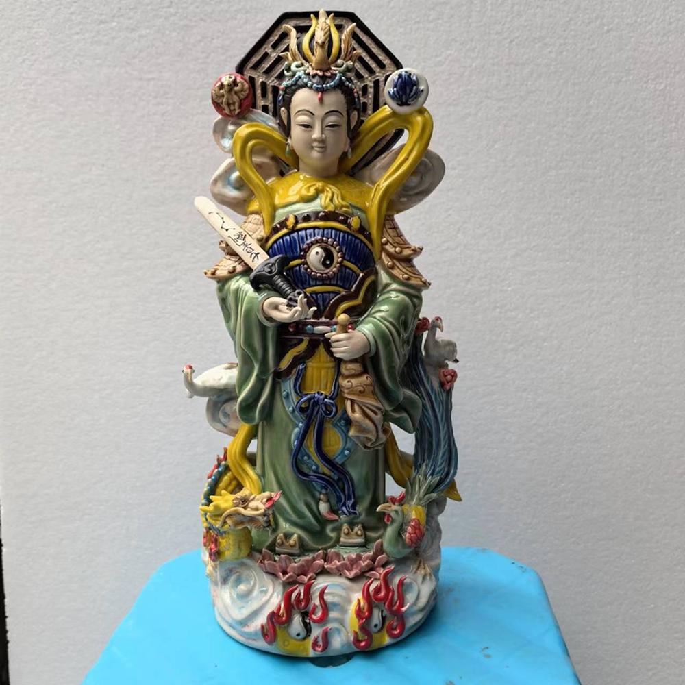 陶瓷仕女九天玄女仙女佛像摆件