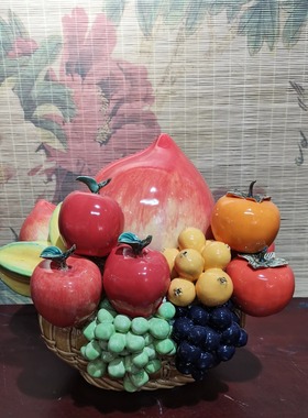 陶瓷仿真水果花篮博古架新居店铺