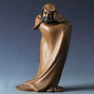 石湾陶瓷公仔刘泽棉达摩特制品摆件家居客厅玄关风水创意摆设罗汉