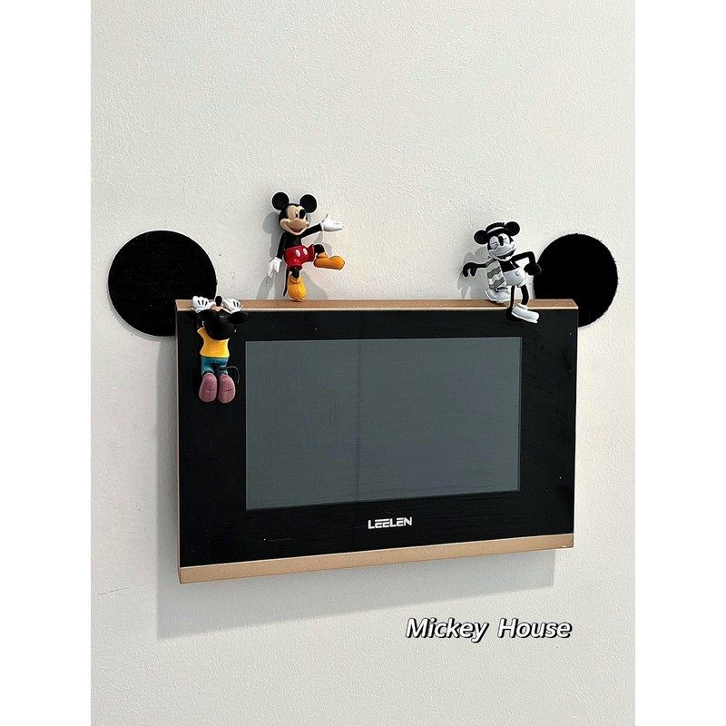 米奇耳朵diy玄关装饰摆件 可视对讲门禁挂件遮丑电视背景墙面装饰