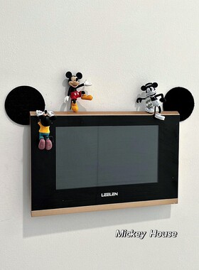 米奇耳朵diy玄关装饰摆件 可视对讲门禁挂件遮丑电视背景墙面装饰