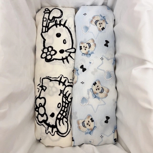 睡裤女卡通云朵棉可爱宽松直筒居家裤可外穿休闲慵懒风百搭遛弯裤