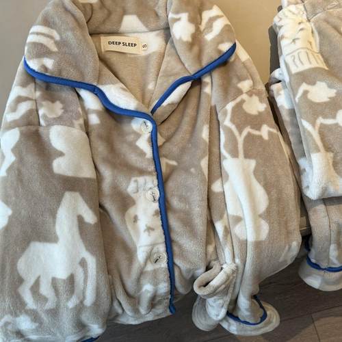 小众轻奢秋冬季印花睡衣套装