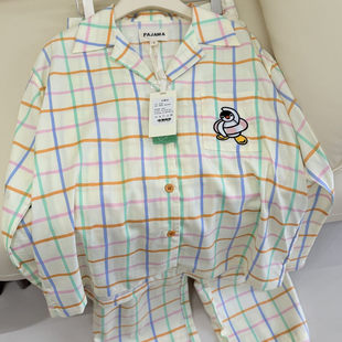 小众轻奢 春夏季睡衣套装女卡通企鹅绣花莱赛尔天丝高级感家居服