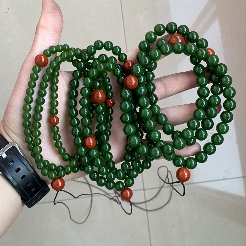 天然挂件吊坠南红玛瑙圆散珠项链