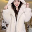 百搭毛毛皮草大衣 加厚貂绒外套女连帽轻奢时尚 海宁2025冬装 新款