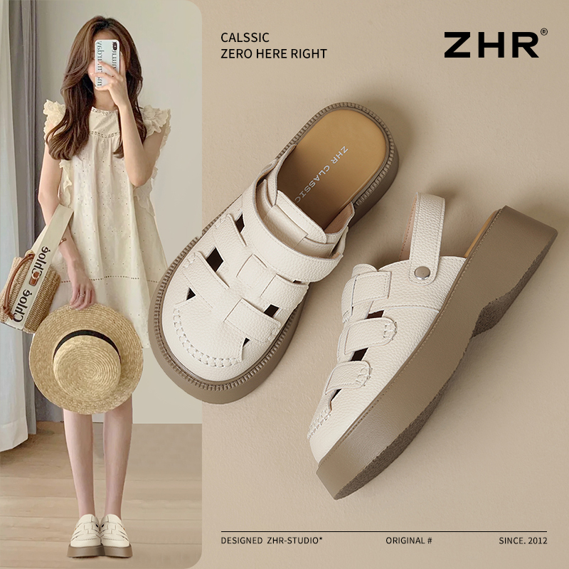 ZHR外穿厚底不累脚两穿罗马凉鞋