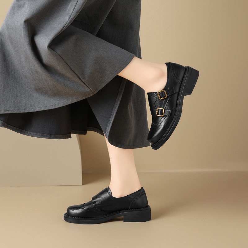 zhr舒适不累脚单鞋女真皮单鞋商场同款皮鞋乐福鞋女单鞋