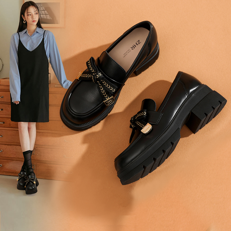 2023厚底小皮鞋ZHR英伦