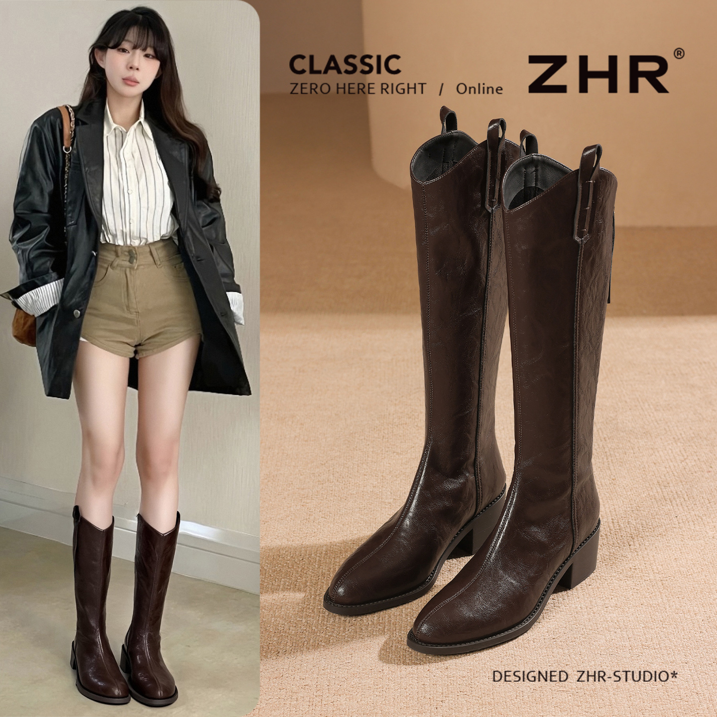 长筒围骑士靴显瘦显高秋冬必备