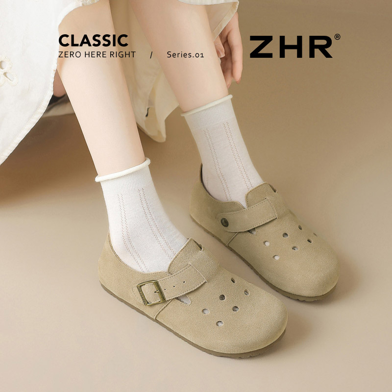 2025秋季新款全包透气真皮勃肯鞋