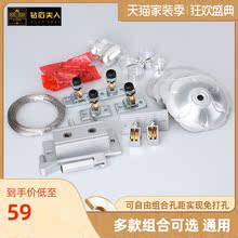 升降晾衣架手摇晒衣架阳台双杆式不锈钢室内配件全套手摇器套餐
