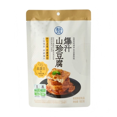 盒马  爆汁山珍豆腐180g虫草花炖鸡味竹荪留汤味手工点浆软嫩弹