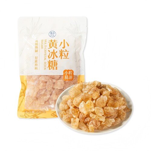 盒马小颗粒黄冰糖350g多晶冰糖小粒易溶罐炖煮调味食用泡水泡茶