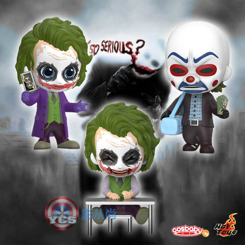 hottoys ht 蝙蝠侠 小丑人偶手办玩偶 joker cosbaby q版公仔模型