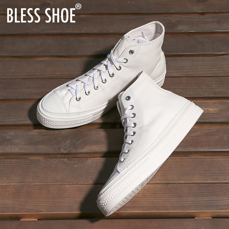 【PTECREW】BLESS SHOE White series 白色高帮帆布休闲鞋