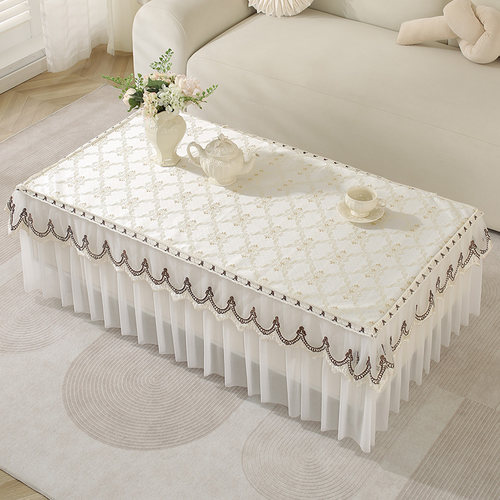萱丽鹏飘纱茶几罩防滑款