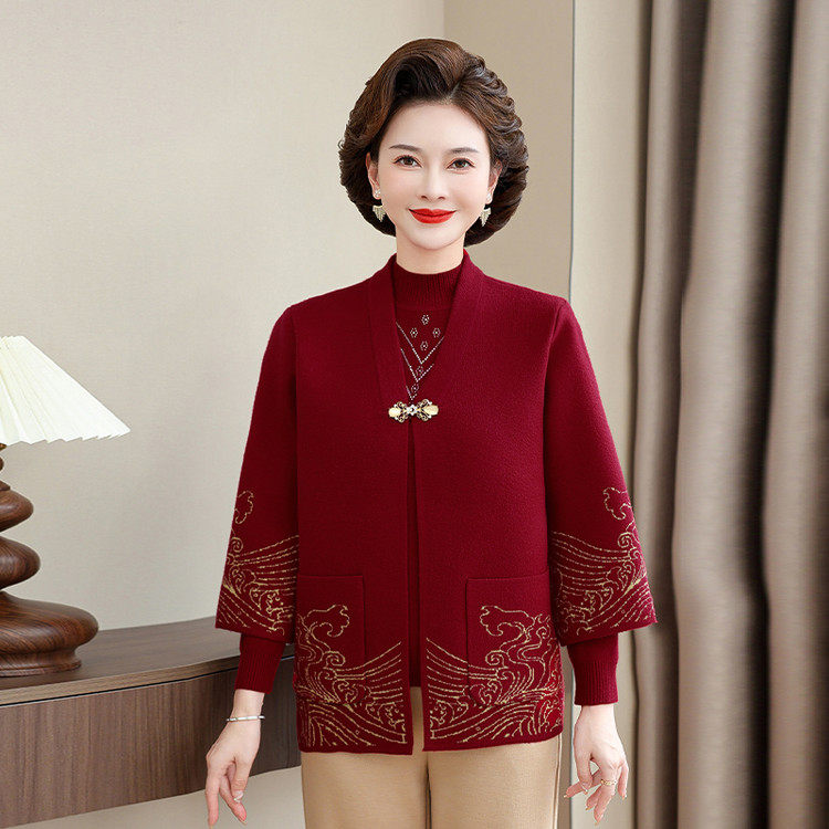 喜婆婆本命年红色两件套