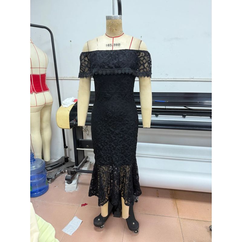 High end fishtail socialite cheongsam skirt欧美新款礼服裙