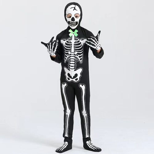 Halloween cosplay skeleton costume万圣节cos服装死神骷髅衣服