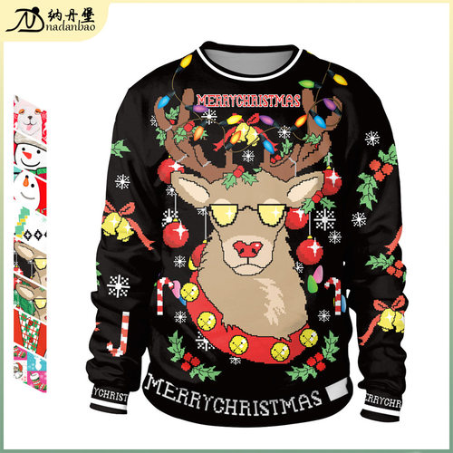 Christmas clothing women's casual tops hoodies圣诞卫衣