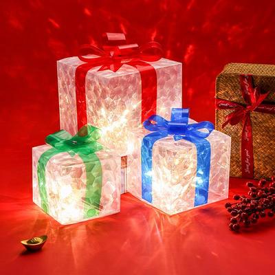 Luminous Gift Box Christmas Decorative Gift Box圣诞发光礼盒