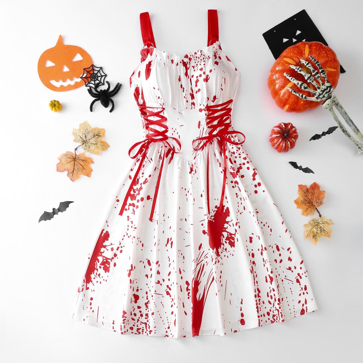 Halloween New Performance Party Strap Dress欧美万圣节连衣裙