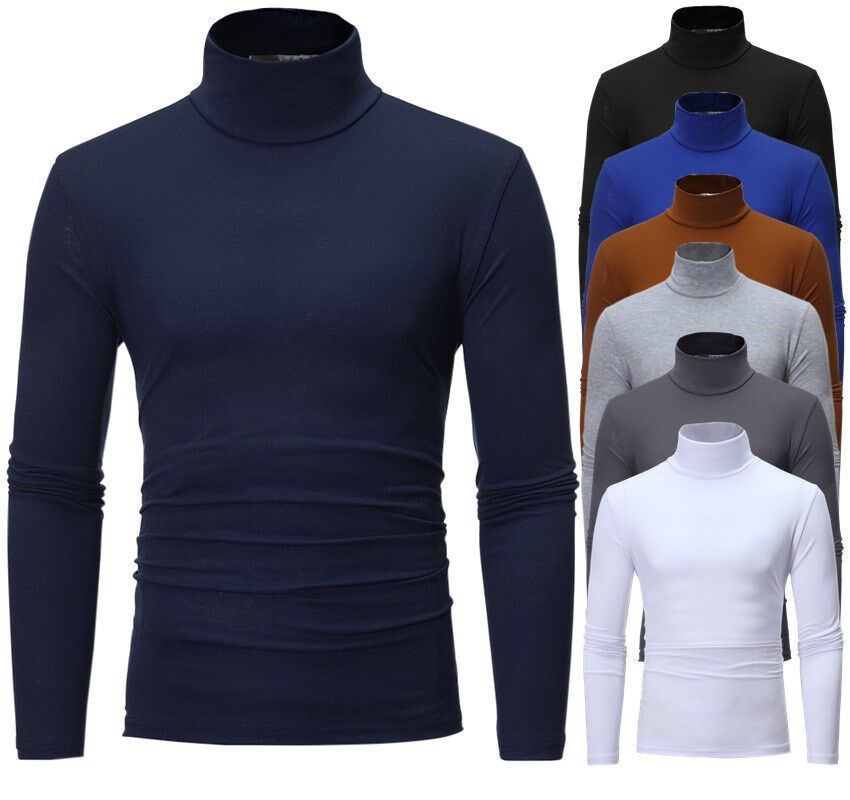 Men Turtleneck Sweater Design Long Sleeve Shirt top在類目 男裝, T恤中 - 來自Buy2taobao.com提供專業的淘寶代購服務