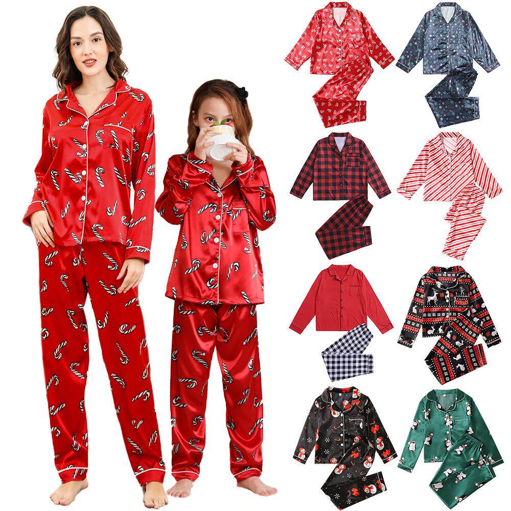 Parent child pajama set Christmas new two-piece set睡衣套装