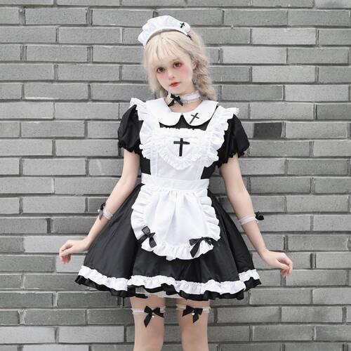 Christmas Cross Maid Cosplay Maid Dress圣诞十字架女仆女佣裙