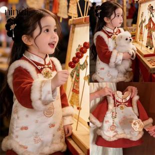 Tang suit, Hanfu, cheongsam, princess dresses拜年国风公主裙