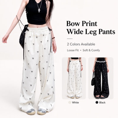 Bowlacepatchworkwidepants