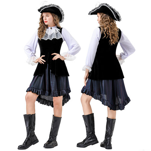 Halloween Caribbean Pirate Dress万圣节加勒比海盗扮演长裙