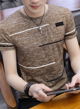 Men ice silk short sleeve T-shirt men体袖t恤男