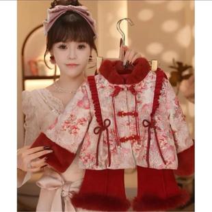 Girls' winter Hanfu (traditional Chinese clothing) set女套装