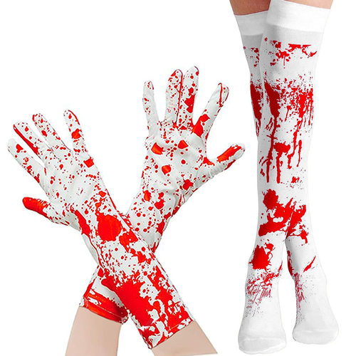 Halloween haunted  horror party decoration gloves socks袜子