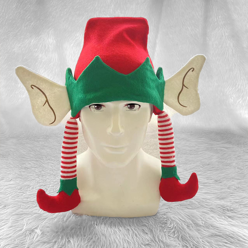 Christmas elf hat decoration supplies精灵帽圣诞帽子创意卡通