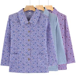 Grandma's summer long-sleeved clothes elderly women老年人