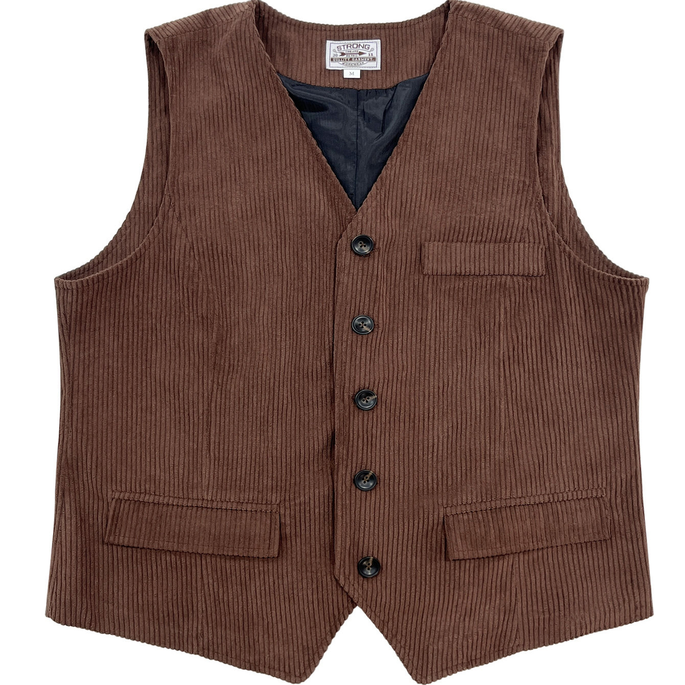 男款灯芯绒马甲口袋拼接外套纯色单排扣背心休闲复古日常保暖坎肩,男装,常规马甲,淘宝优惠券,粉丝福利购,淘宝优惠卷