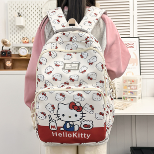 书包女2025新款休闲双肩包书包小学生KT猫可爱卡通初中生旅游背包